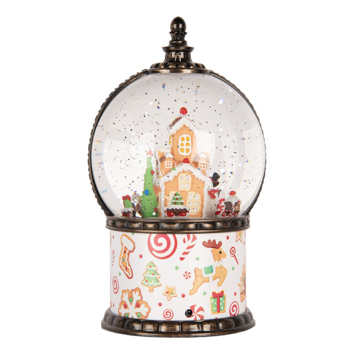Decoratiune Craciun muzicala polirasina cu led Ø 12x21 cm
