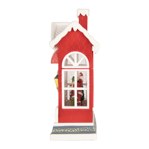 Decoratiune Craciun muzicala polirasina cu led Casuta 18x9x26 cm