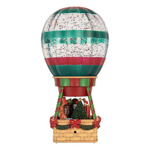 Decoratiune Craciun muzicala polirasina cu led Balon Zburator 13x13x25 cm