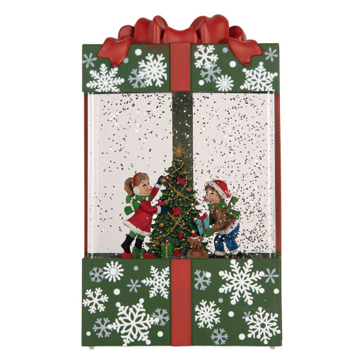 Decoratiune Craciun muzicala polirasina cu led 12x7x20 cm