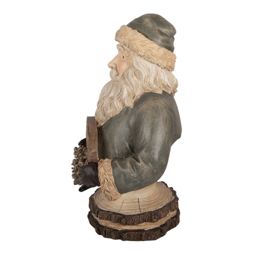 Figurina Mos Craciun polirasina multicolora 21x16x31 cm