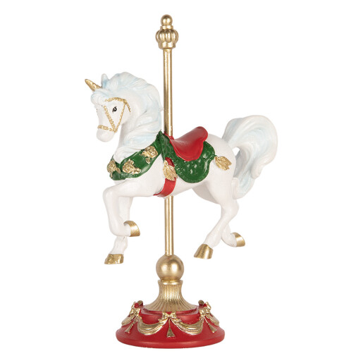 Figurina Calut Craciun polirasina multicolora 16x8x22 cm