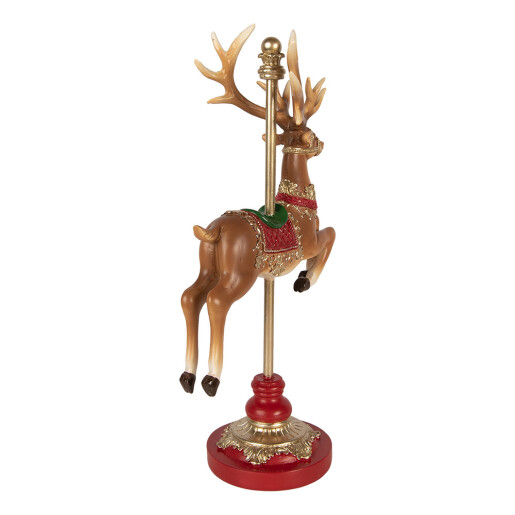 Figurina Craciun Ren polirasina multicolora 18x10x35 cm