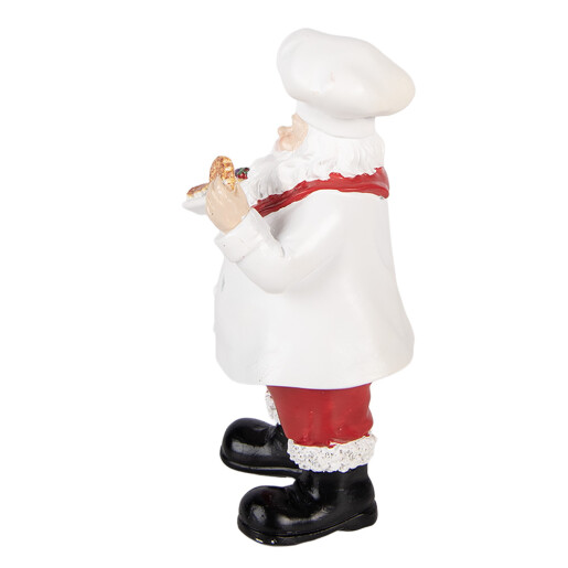 Figurina Mos Craciun Bucatar polirasina multicolora 11x8x18 cm