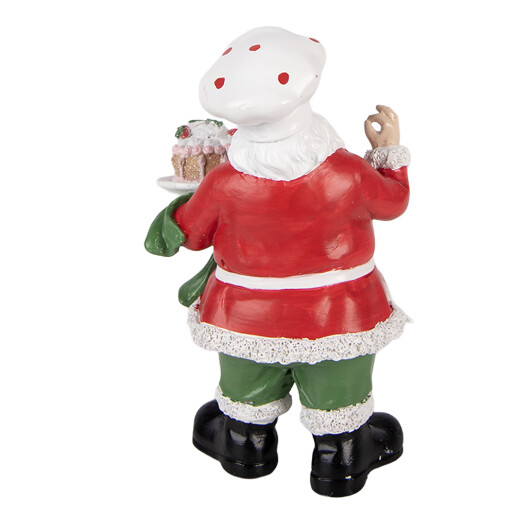 Figurina Mos Craciun Bucatar polirasina multicolora 9x8x16 cm