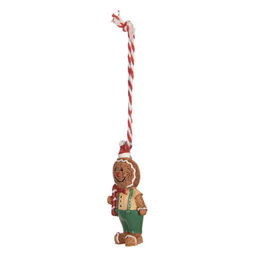 Ornament brad Craciun Turta Dulce polirasina multicolora 3x1x6 cm