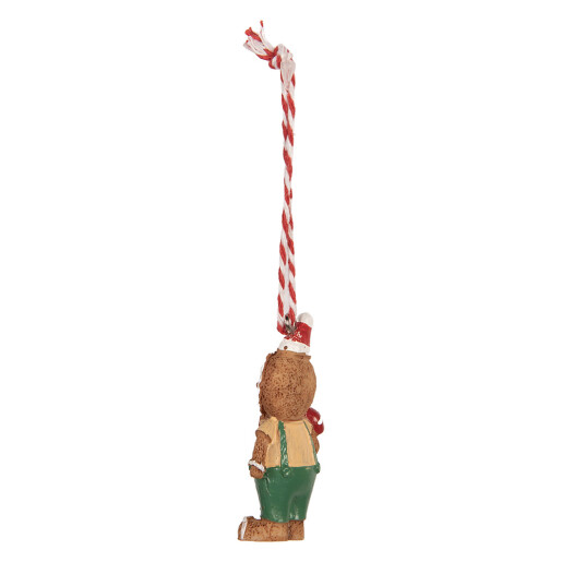 Ornament brad Craciun Turta Dulce polirasina multicolora 3x1x6 cm
