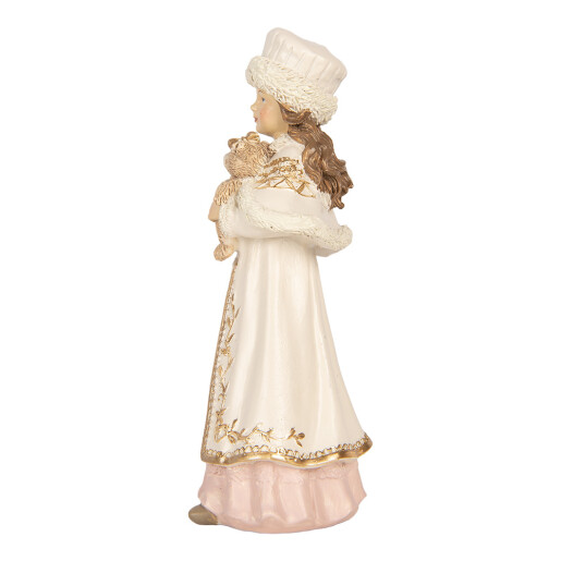 Figurina Craciun Fetita polirasina multicolora 8x7x17 cm