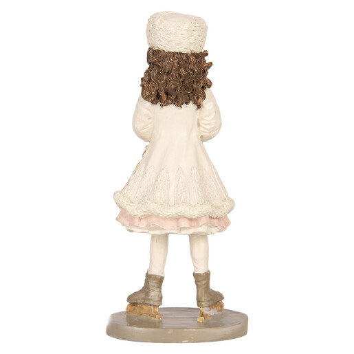 Figurina Craciun Fetita polirasina multicolora 8x7x18 cm