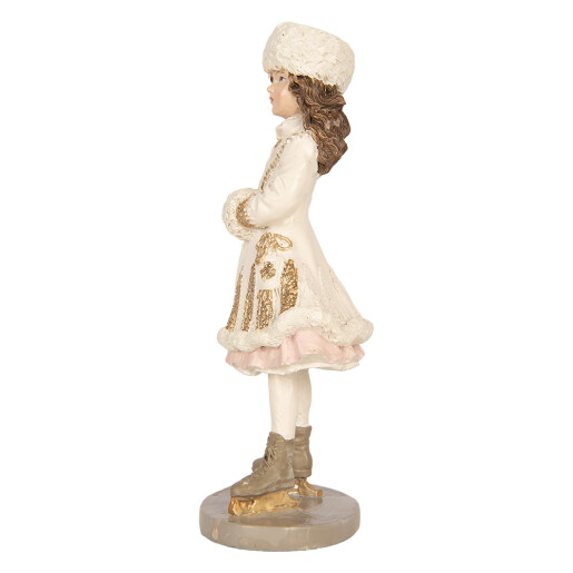 Figurina Craciun Fetita polirasina multicolora 8x7x18 cm
