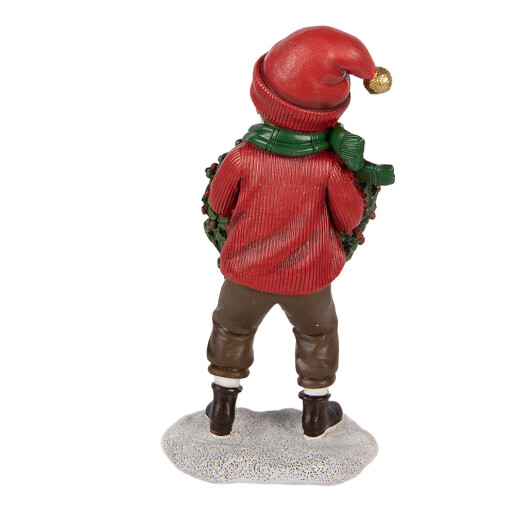 Figurina Craciun Baietel polirasina multicolora 10x6x19 cm
