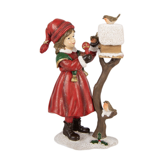 Figurina Craciun Baietel polirasina multicolora 13x7x19 cm