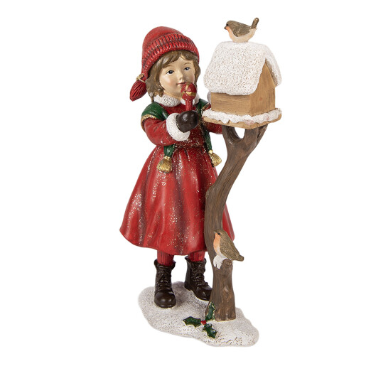 Figurina Craciun Baietel polirasina multicolora 13x7x19 cm