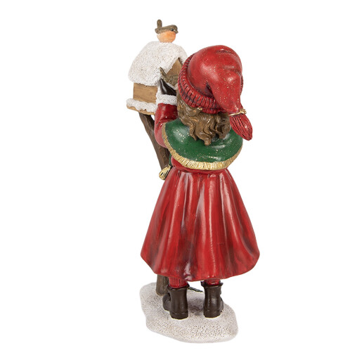 Figurina Craciun Baietel polirasina multicolora 13x7x19 cm