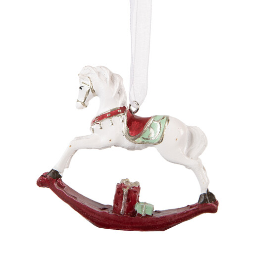 Ornament brad Craciun Calut polirasina multicolora 9x2x10 cm