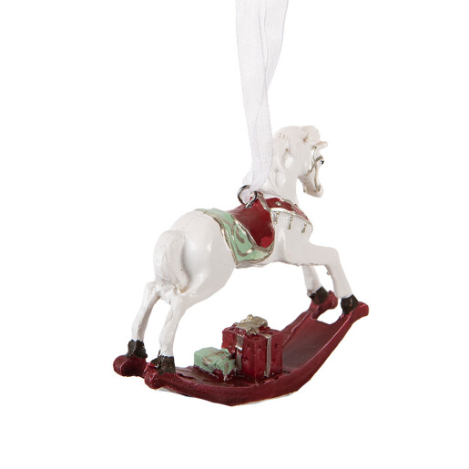 Ornament brad Craciun Calut polirasina multicolora 9x2x10 cm