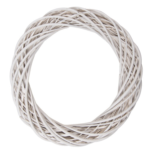 Coronita ratan alb Ø 50x9 cm