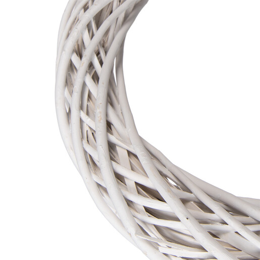 Coronita ratan alb Ø 50x9 cm