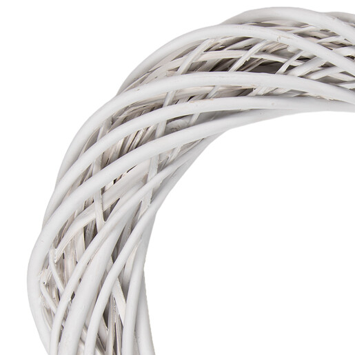 Coronita ratan alb Ø 40x7 cm