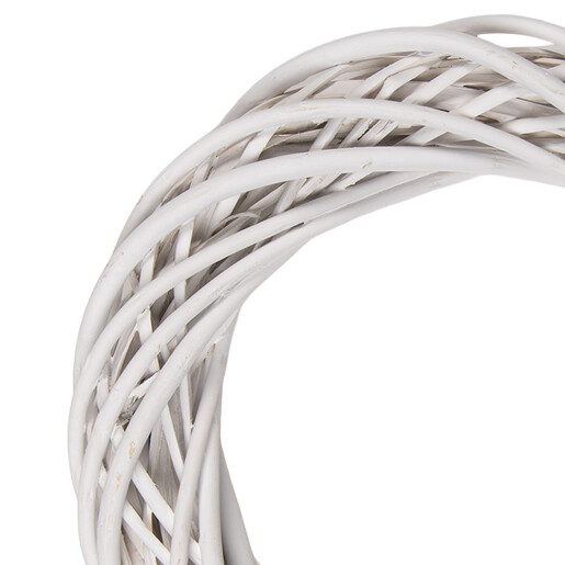 Coronita ratan alb Ø 30x6 cm
