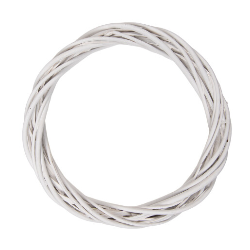 Coronita alb ratan Ø 30x4 cm