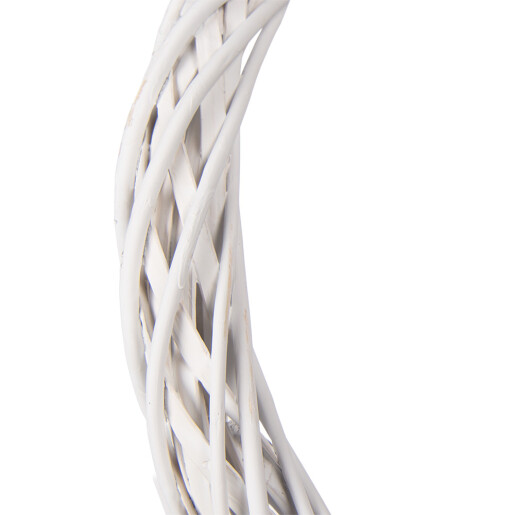 Coronita alb ratan Ø 30x4 cm