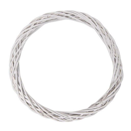 Coronita alba ratan Ø 50x5 cm