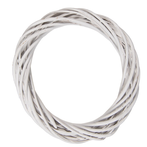 Coronita alba ratan Ø 20x4 cm