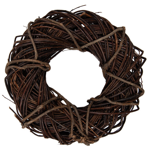 Coronita maro ratan decorativa Ø 30x8 cm