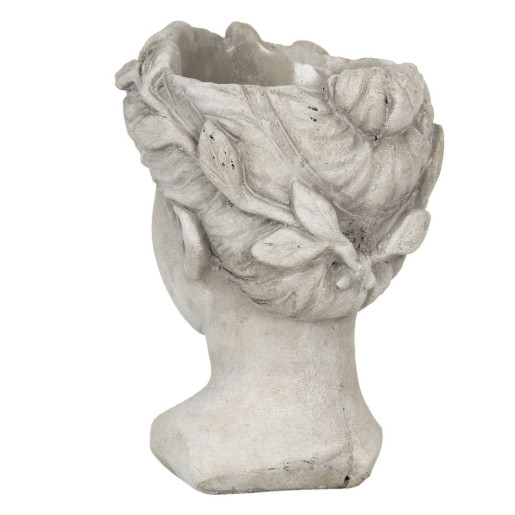 Ghiveci din ceramica gri Statueta 16 cm x 15 cm x 21 h