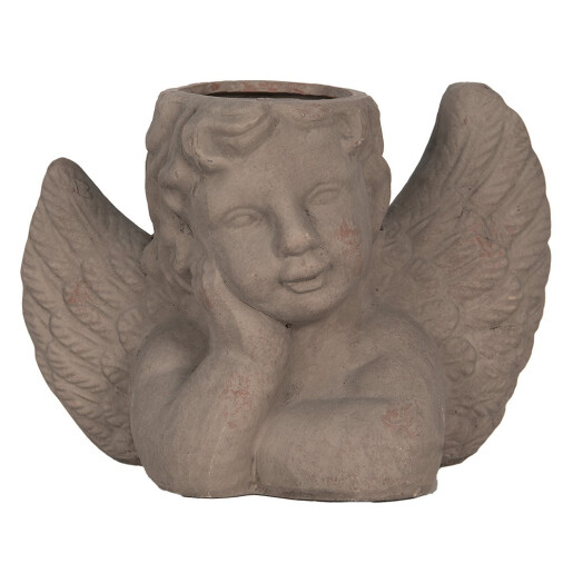 Ghiveci flori piatra gri Inger 23x13x17 cm