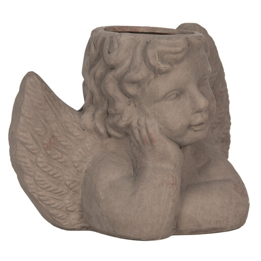 Ghiveci flori piatra gri Inger 23x13x17 cm