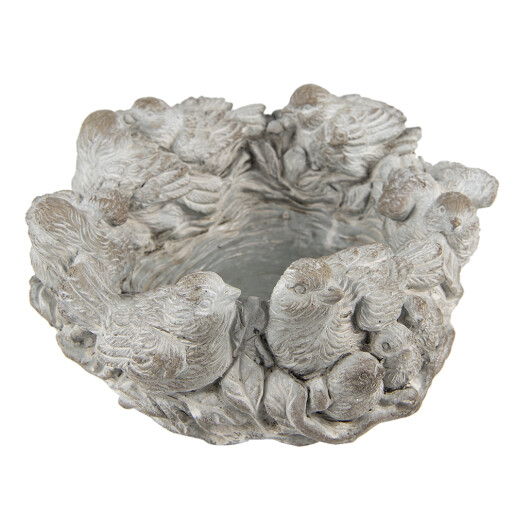 Ghiveci flori piatra gri 27x12 cm