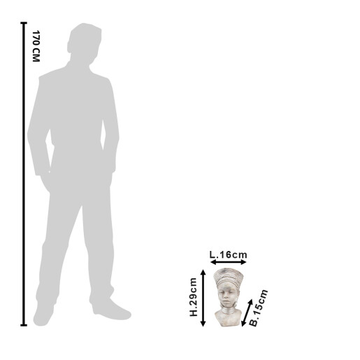 Ghiveci flori ceramica bej Women 16x15x29 cm