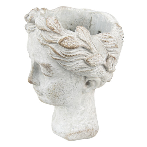 Ghiveci flori piatra gri Femeie 11x11x17 cm Ghiveci flori piatra gri Femeie 11x11x17 cm