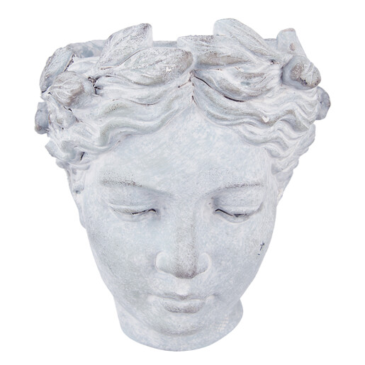 Ghiveci flori piatra gri Femeie 17x13x21 cm