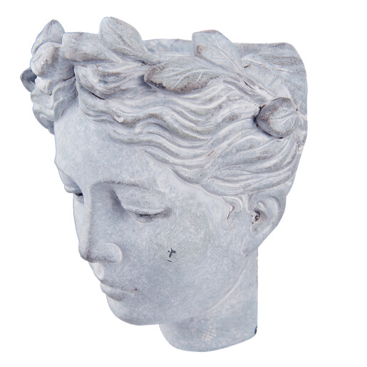 Ghiveci flori piatra gri Femeie 17x13x21 cm