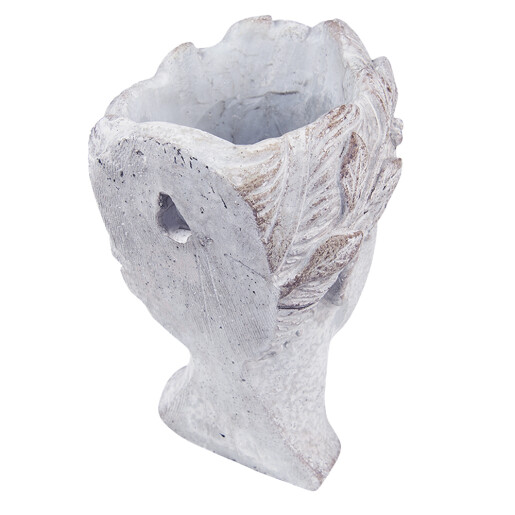 Ghiveci flori piatra gri Femeie 17x13x21 cm