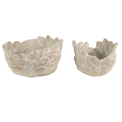 Ghiveci flori ceramica gri Aripi Inger 20x13 cm