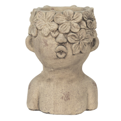 Ghiveci flori piatra gri 17x16x25 cm