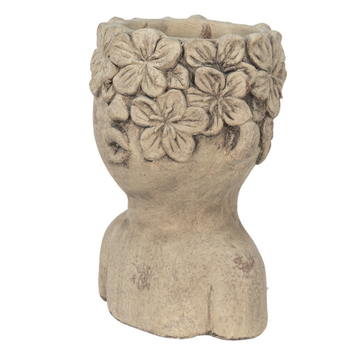 Ghiveci flori piatra gri 17x16x25 cm