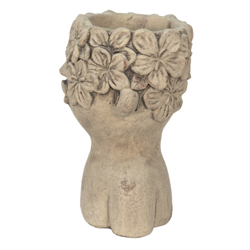 Ghiveci flori piatra gri 17x16x25 cm