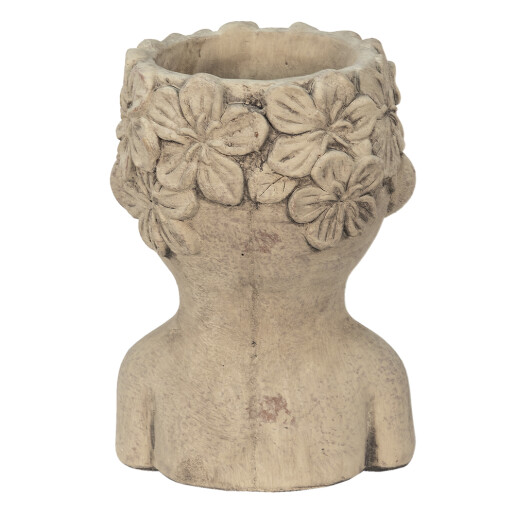 Ghiveci flori piatra gri 17x16x25 cm