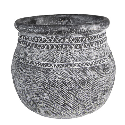Ghiveci flori piatra gri 32x29 cm