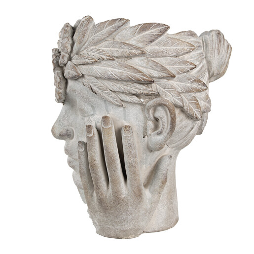 Ghiveci flori piatra gri maro Femeie 27x22x31 cm Ghiveci flori piatra gri maro Femeie 27x22x31 cm