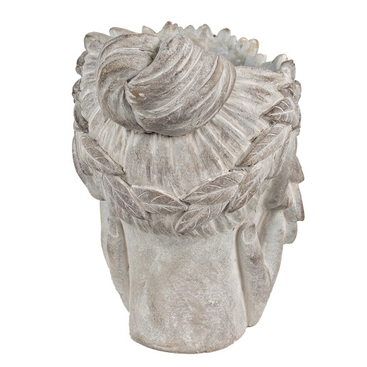 Ghiveci flori piatra gri maro Femeie 27x22x31 cm Ghiveci flori piatra gri maro Femeie 27x22x31 cm