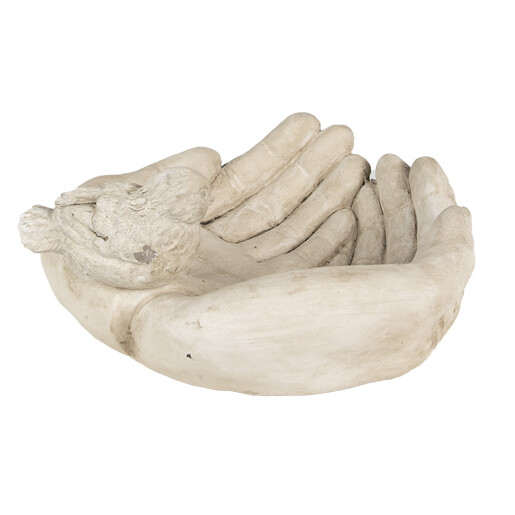 Hranitoare pasari piatra bej 23x21x9 cm