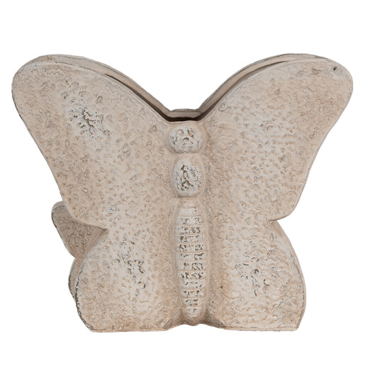 Ghiveci flori piatra bej Fluturasi 24x10x19 cm