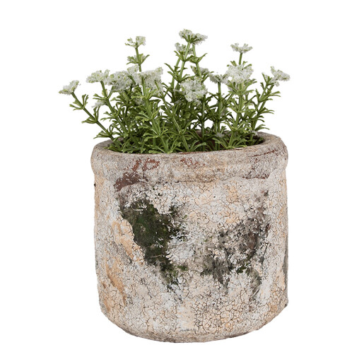 Ghiveci flori piatra bej verde 12x11 cm