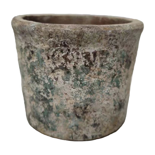 Ghiveci flori teracota bej verde 13x11 cm
